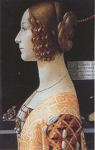 Sandro Botticelli Domenico Ghirlandaio,Portrait of Giovanna Tornabuoni Sweden oil painting art